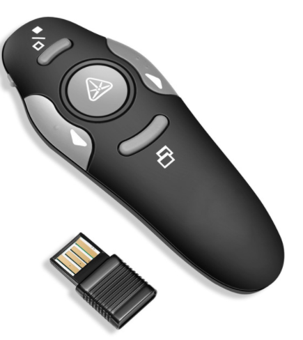 2.4 GHz Wireless Remote Presenter: Laser Pointer and Clicker