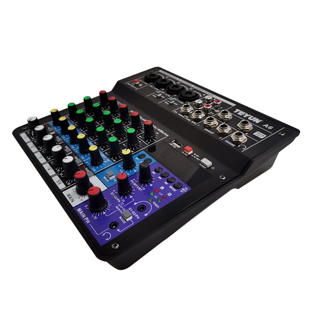 Teyun A6 6-Channel Audio Mixer