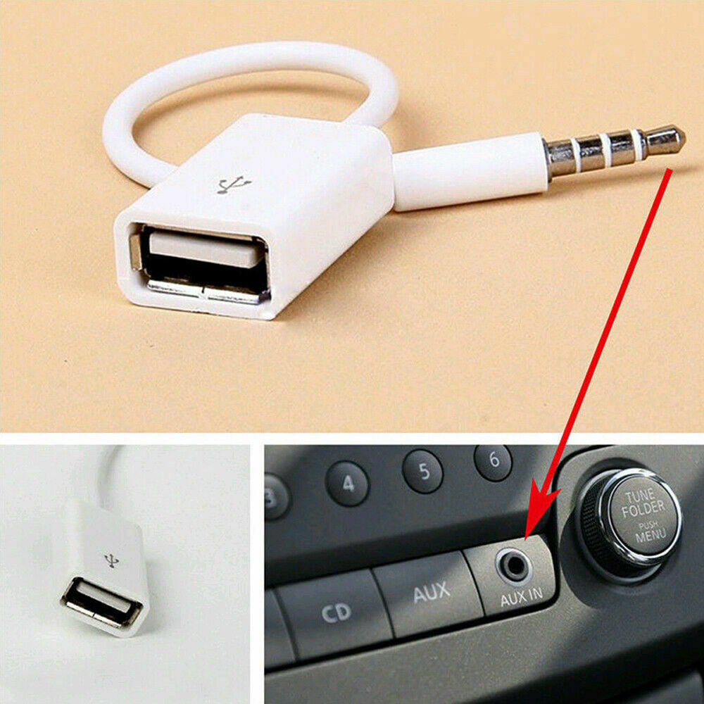 3.5mm Male AUX To USB 2.0 Female Converter