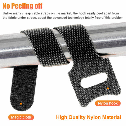 100pcs Hook and Loop Fastener (Velcro) Cable Ties