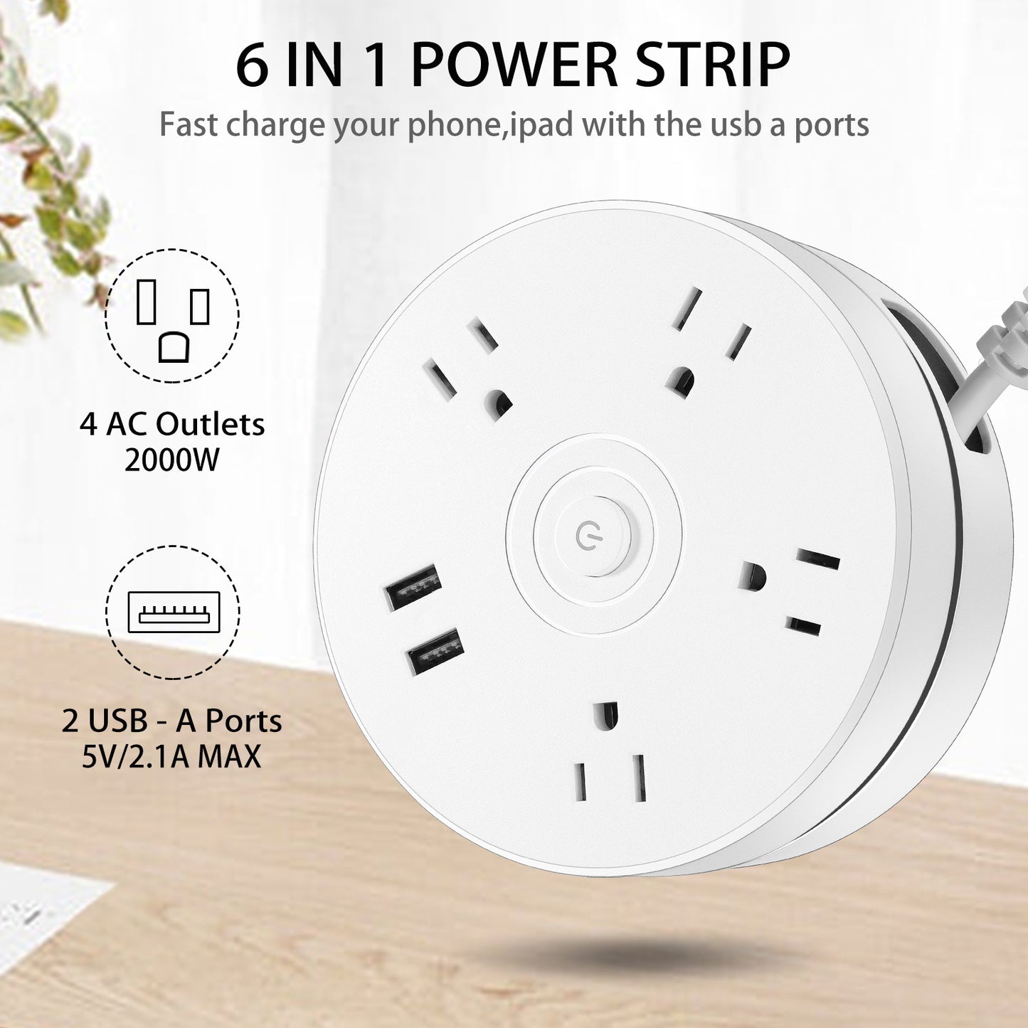 US Standard Pull-out Power Strip