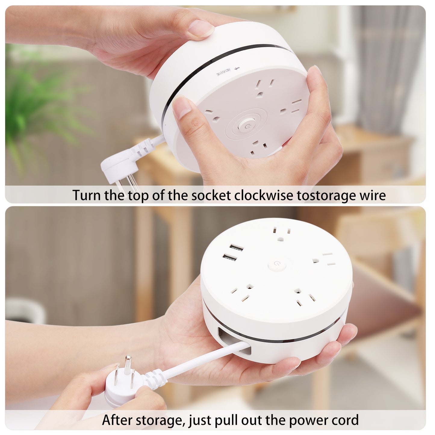 US Standard Pull-out Power Strip