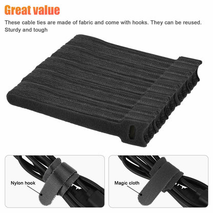100pcs Hook and Loop Fastener (Velcro) Cable Ties