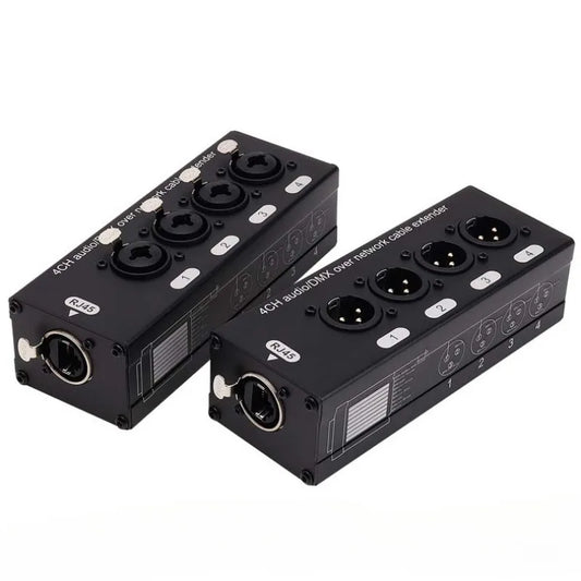 4 Channel XLR/DMX Extender over RJ45/CAT/Ethernet