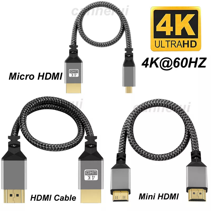 Nylon Braid HDMI Cables [Standard\Micro\Mini HDMI to HDMI]