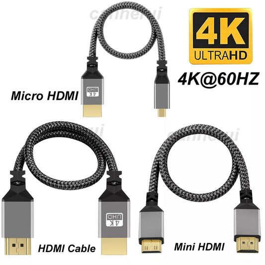 Nylon Braid HDMI Cables [Standard\Micro\Mini HDMI to HDMI]
