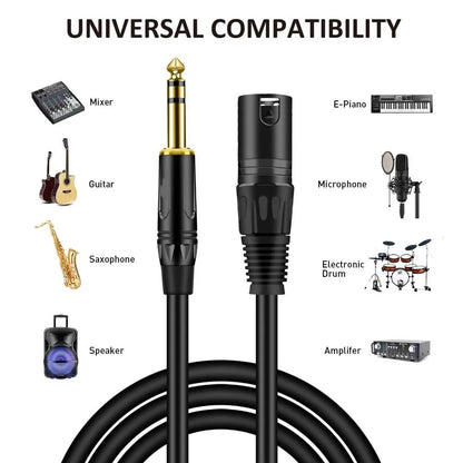 LONGPEAN XLR 3-Pin Male to TRS 1/4 Inch Jack Audio Cable