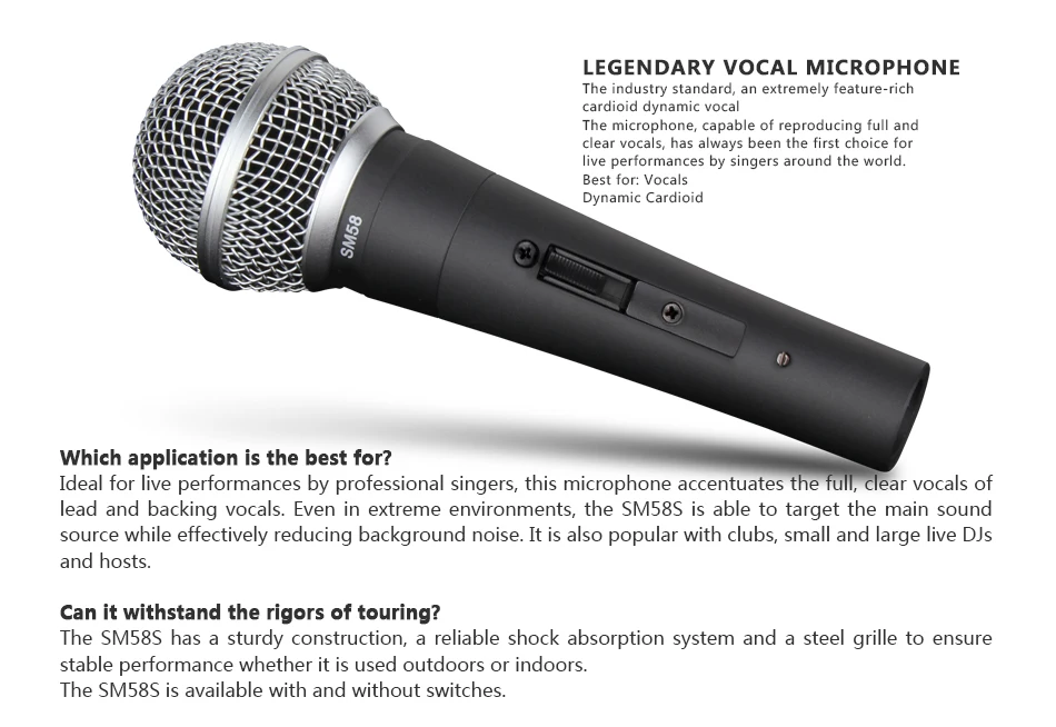 Lokchonk SM58 Cardioid Dynamic Microphone