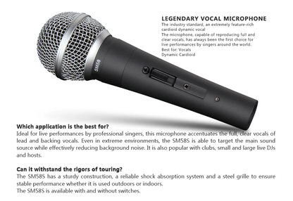 Lokchonk SM58 Cardioid Dynamic Microphone