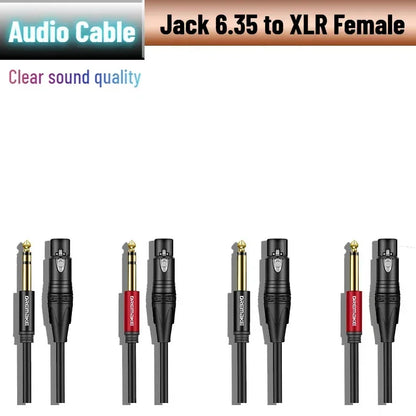 DREMAKE 6.35mm (1/4 Inch) TS/TRS Jack to XLR Female Cable