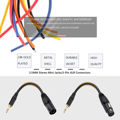 XLR To 3.5mm (1/8 Inch) Stereo Audio Cable
