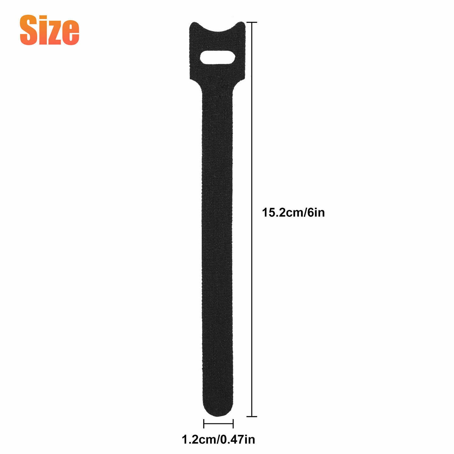 100pcs Hook and Loop Fastener (Velcro) Cable Ties
