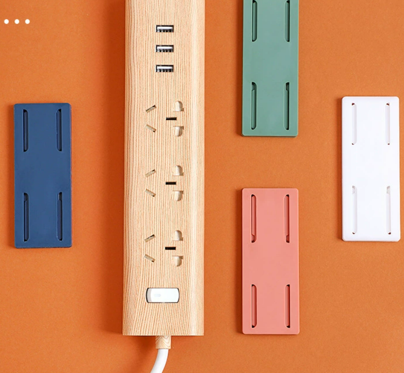 Power Strip Self-adhesive Holder [Random Color Sets]